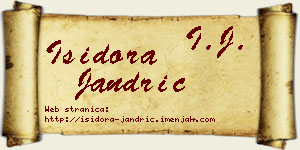 Isidora Jandrić vizit kartica